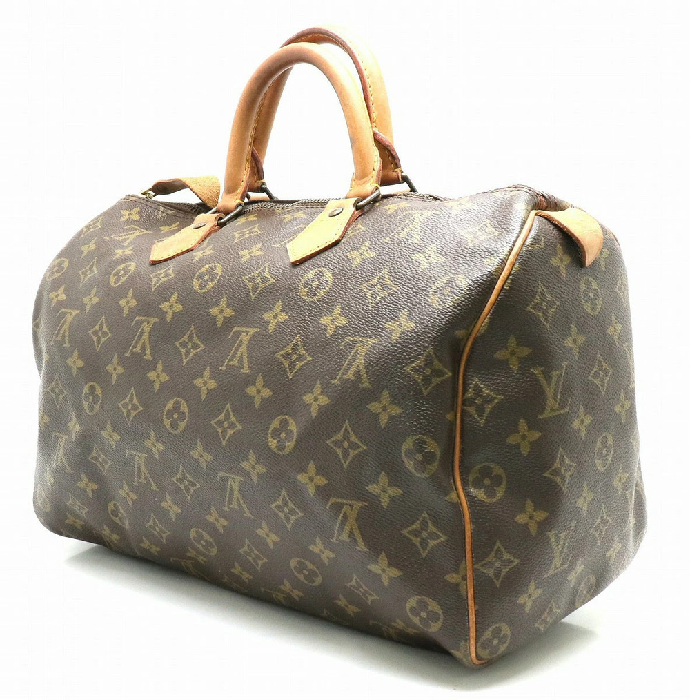 Louis Vuitton Travel s Handbag Bag Boston Speedy Monogram Brown